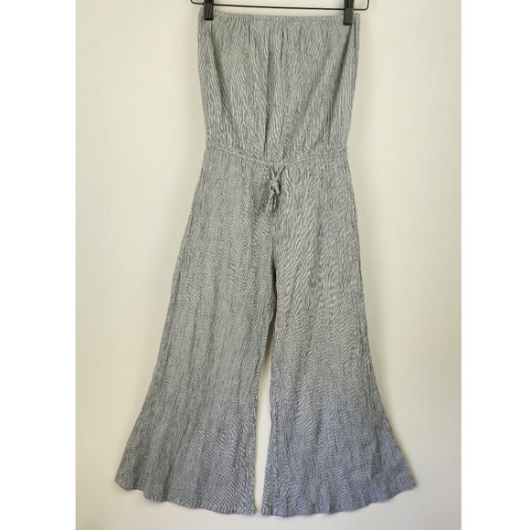 Blue Life Pants - Blue Life Revolve Bell Strapless Crop Wide Leg Jumper Jumpsuit sz S